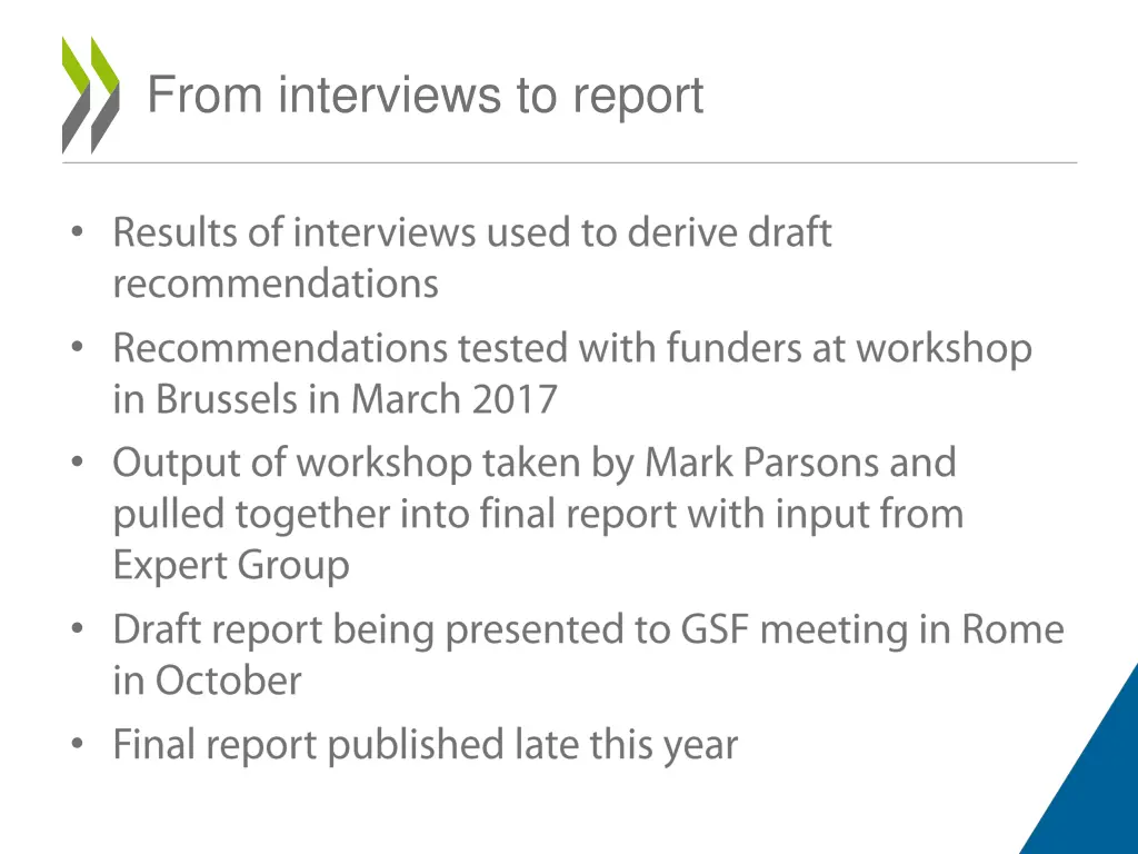 from interviews to report