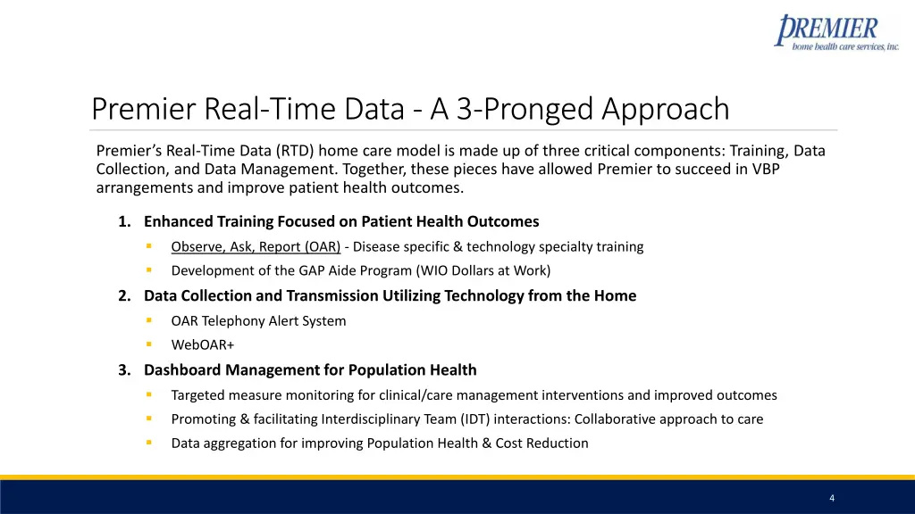 premier real time data a 3 pronged approach