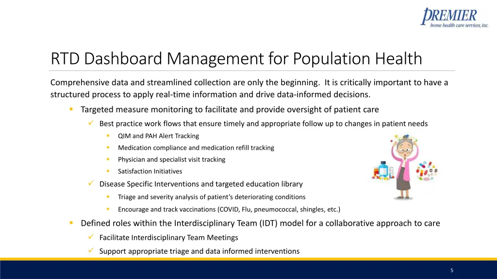 rtd dashboard management for population health