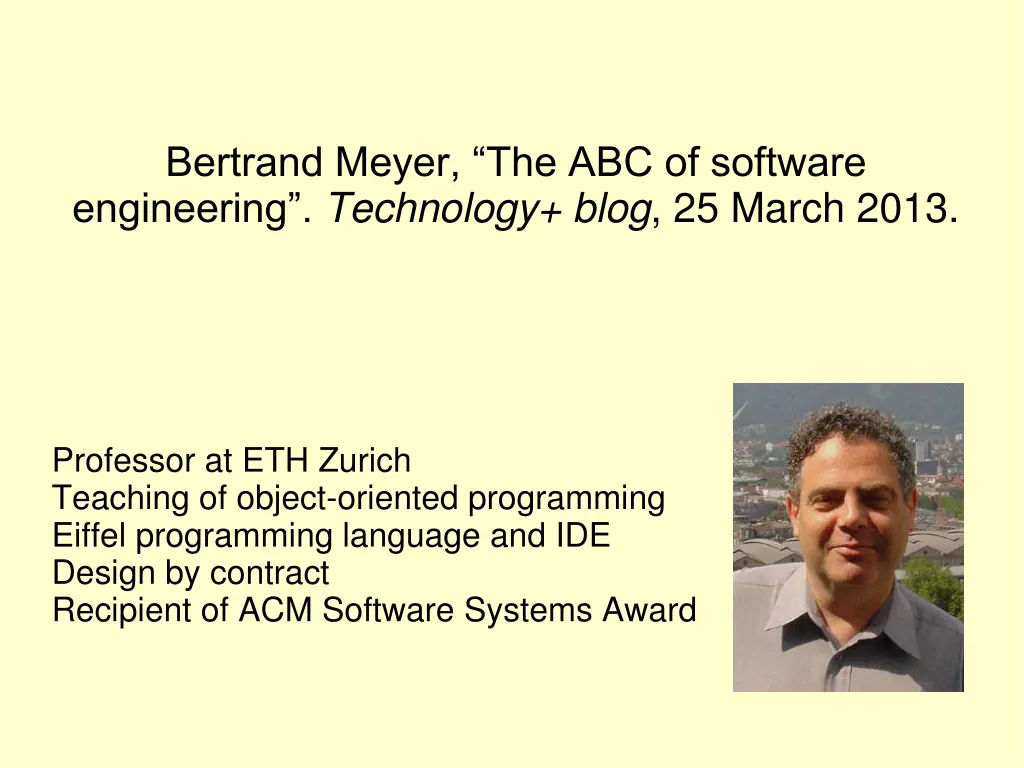 bertrand meyer the abc of software engineering