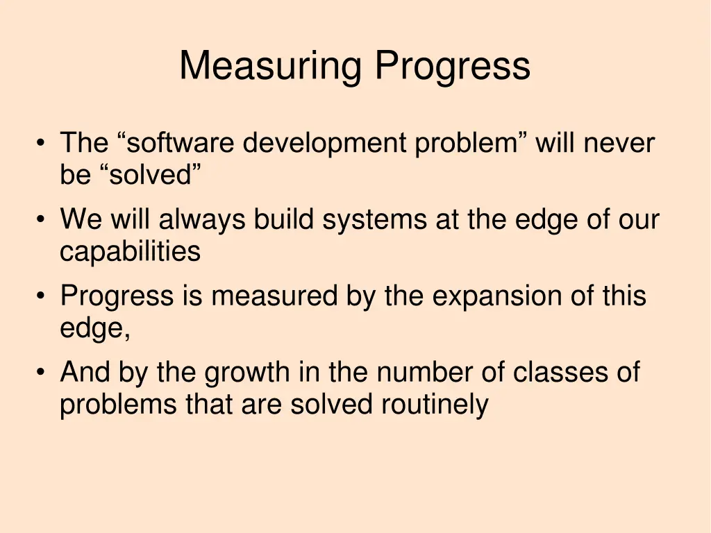 measuring progress