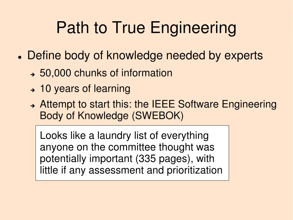 path to true engineering