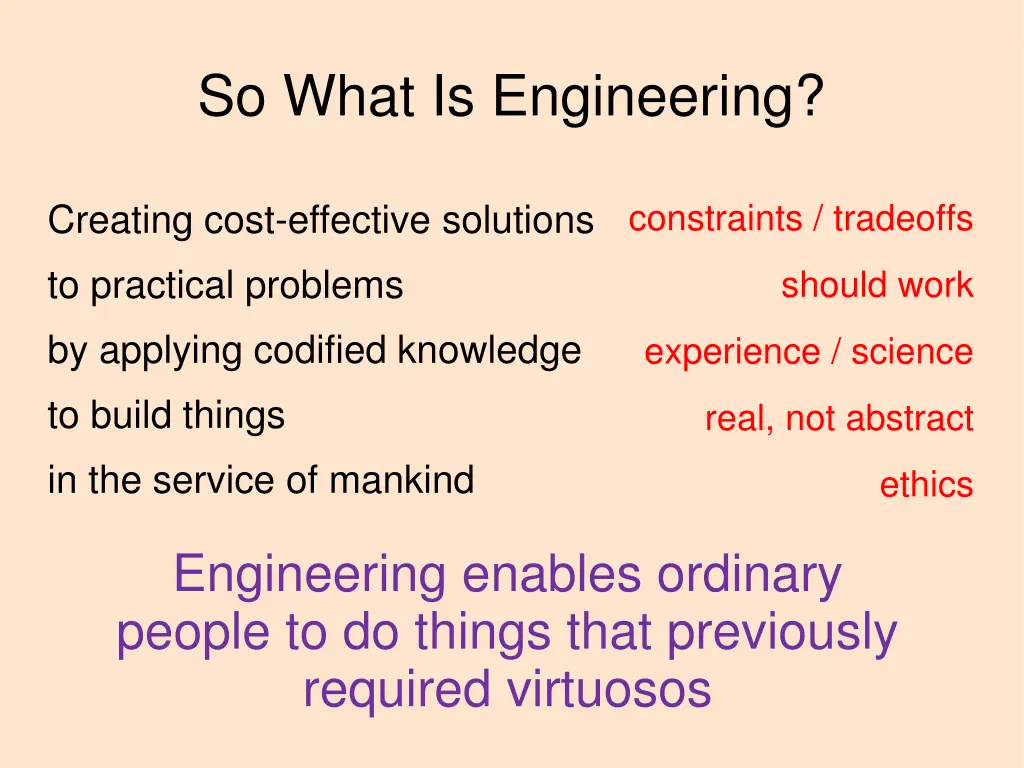 so what is engineering