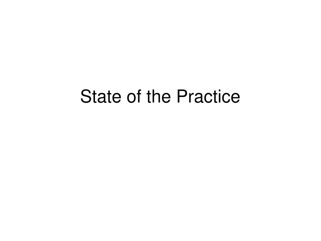 state of the practice