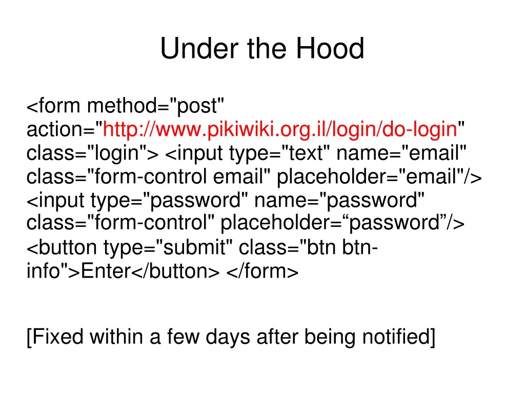under the hood