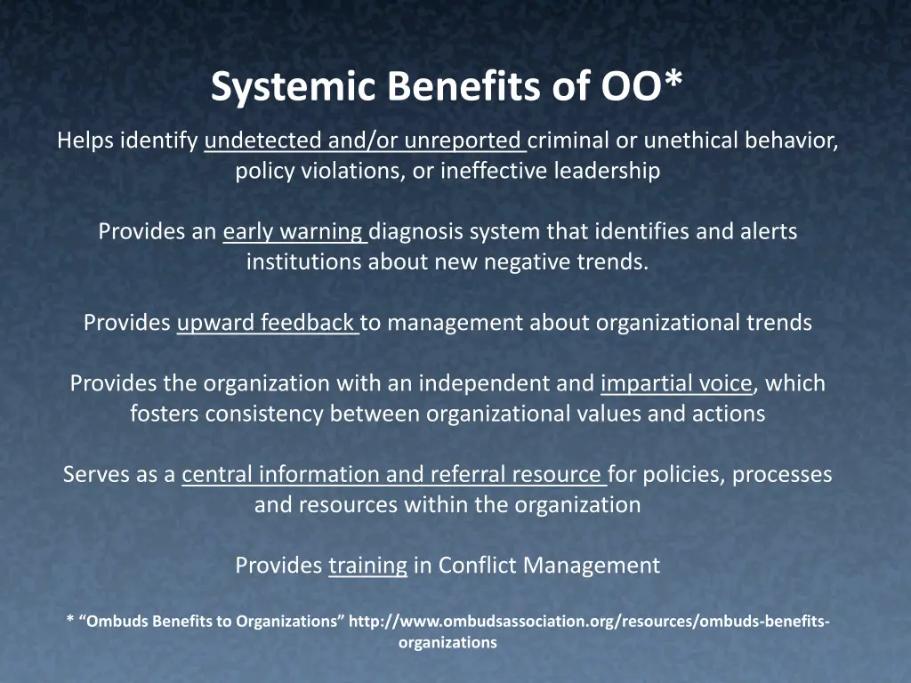 systemic benefits of oo