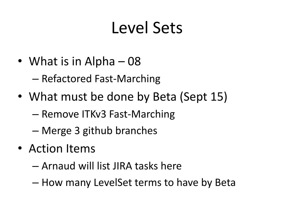 level sets