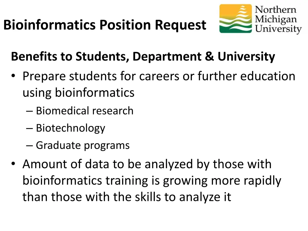 bioinformatics position request 1