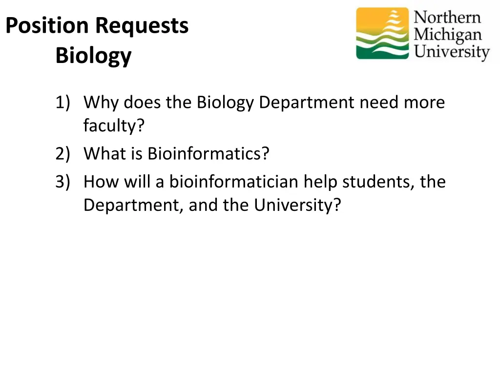 position requests biology 1