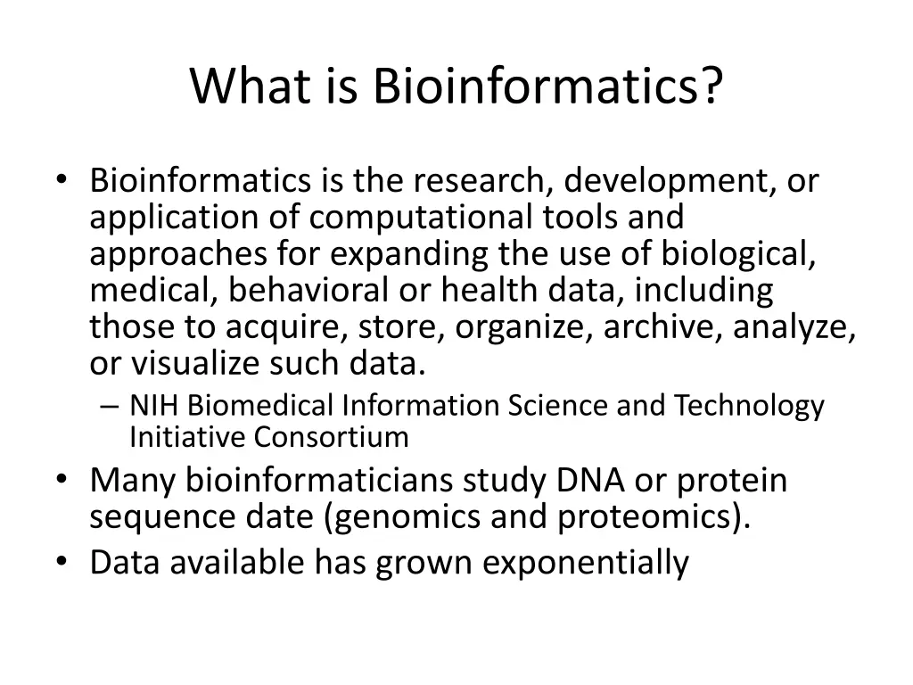 what is bioinformatics