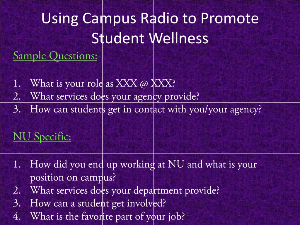 using campus radio to promote student wellness 16