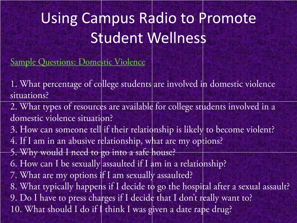 using campus radio to promote student wellness 17