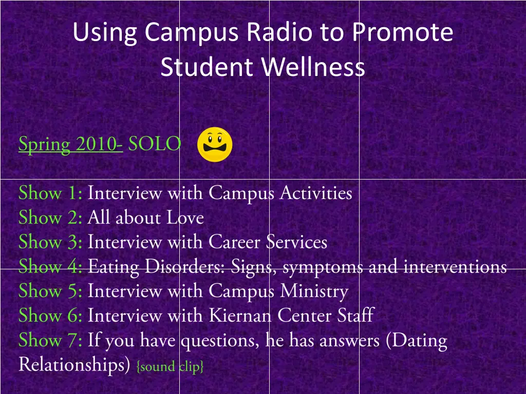using campus radio to promote student wellness 27