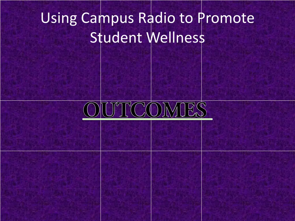 using campus radio to promote student wellness 34