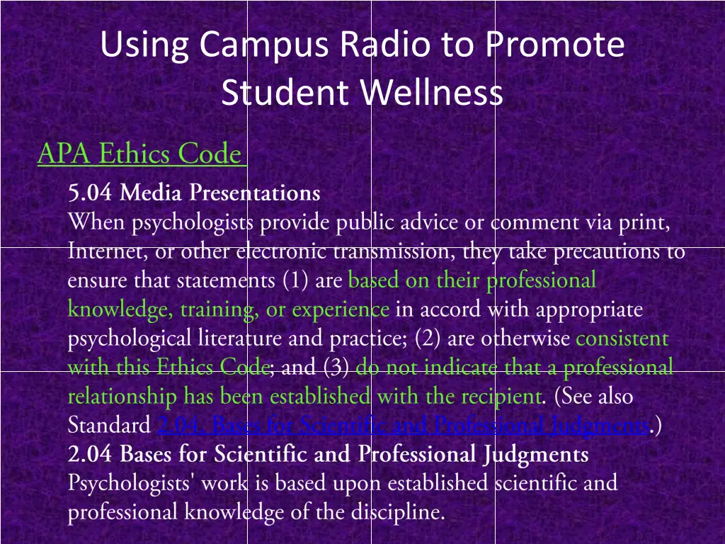 using campus radio to promote student wellness 4