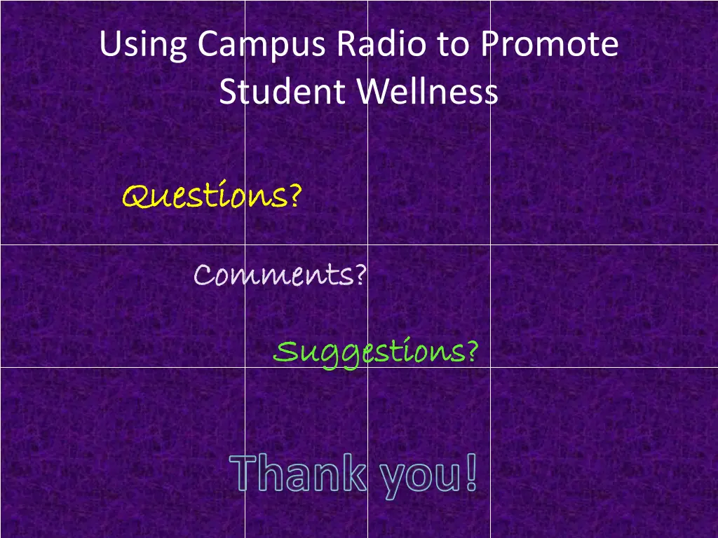 using campus radio to promote student wellness 45
