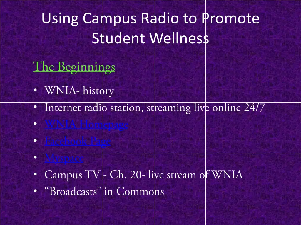 using campus radio to promote student wellness 9