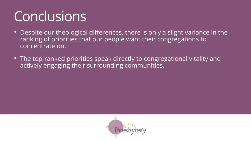 conclusions despite our theological differences