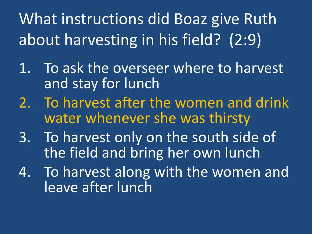 what instructions did boaz give ruth about 1
