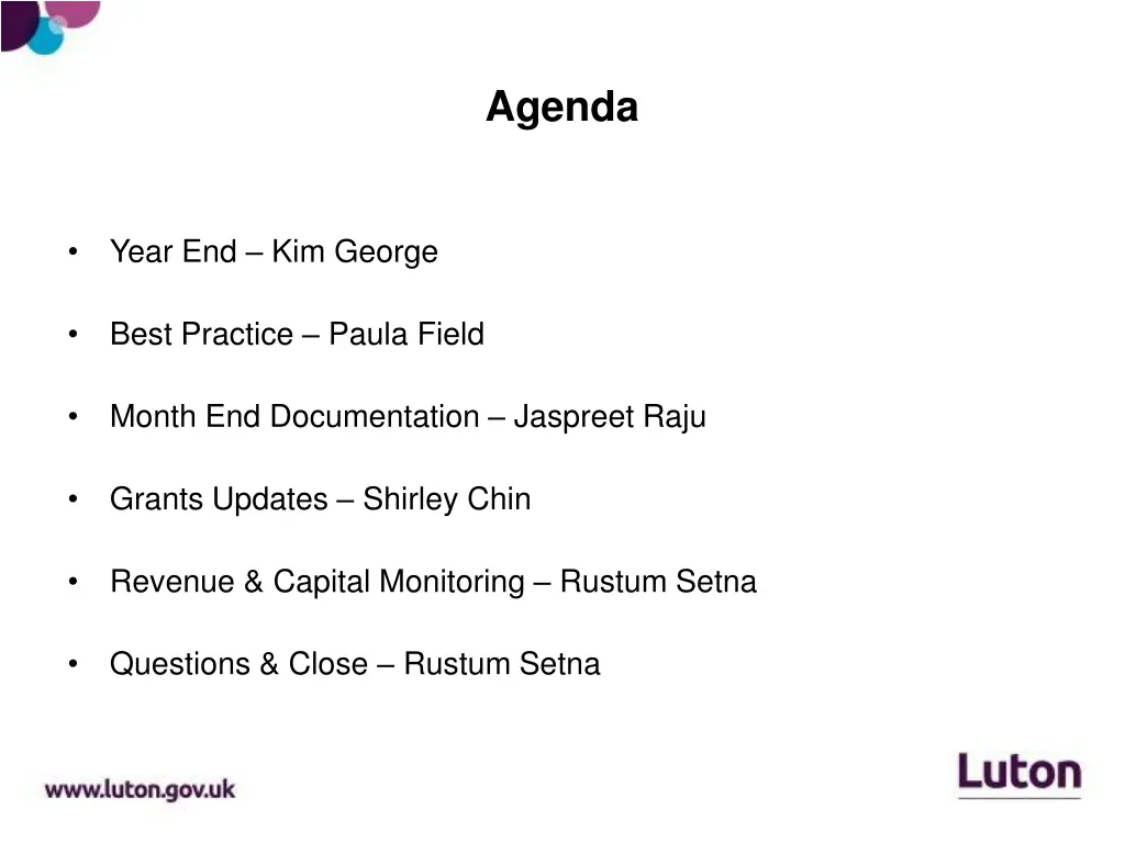 agenda