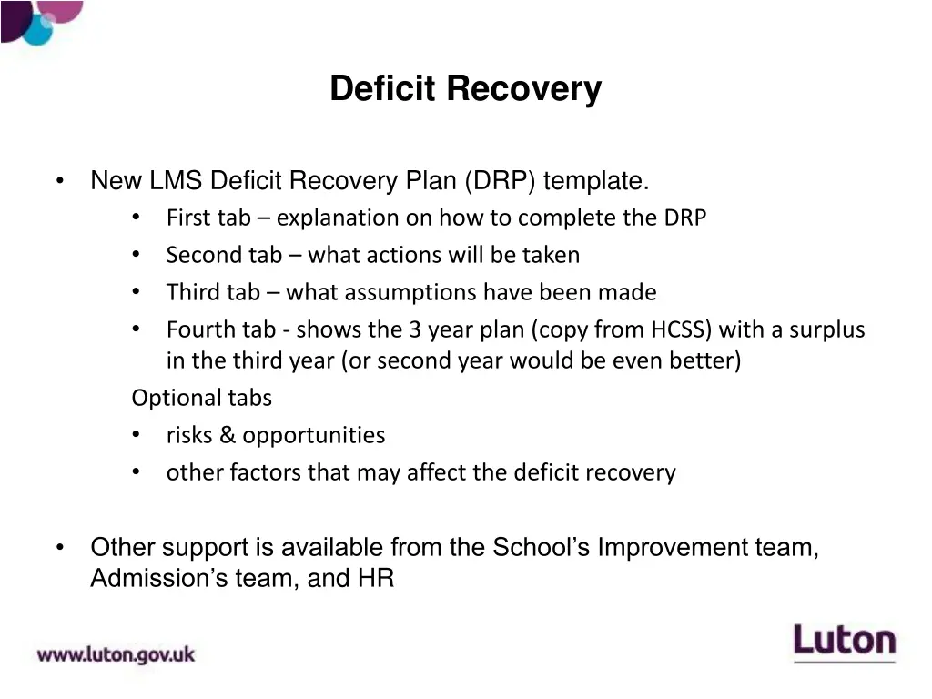 deficit recovery 1