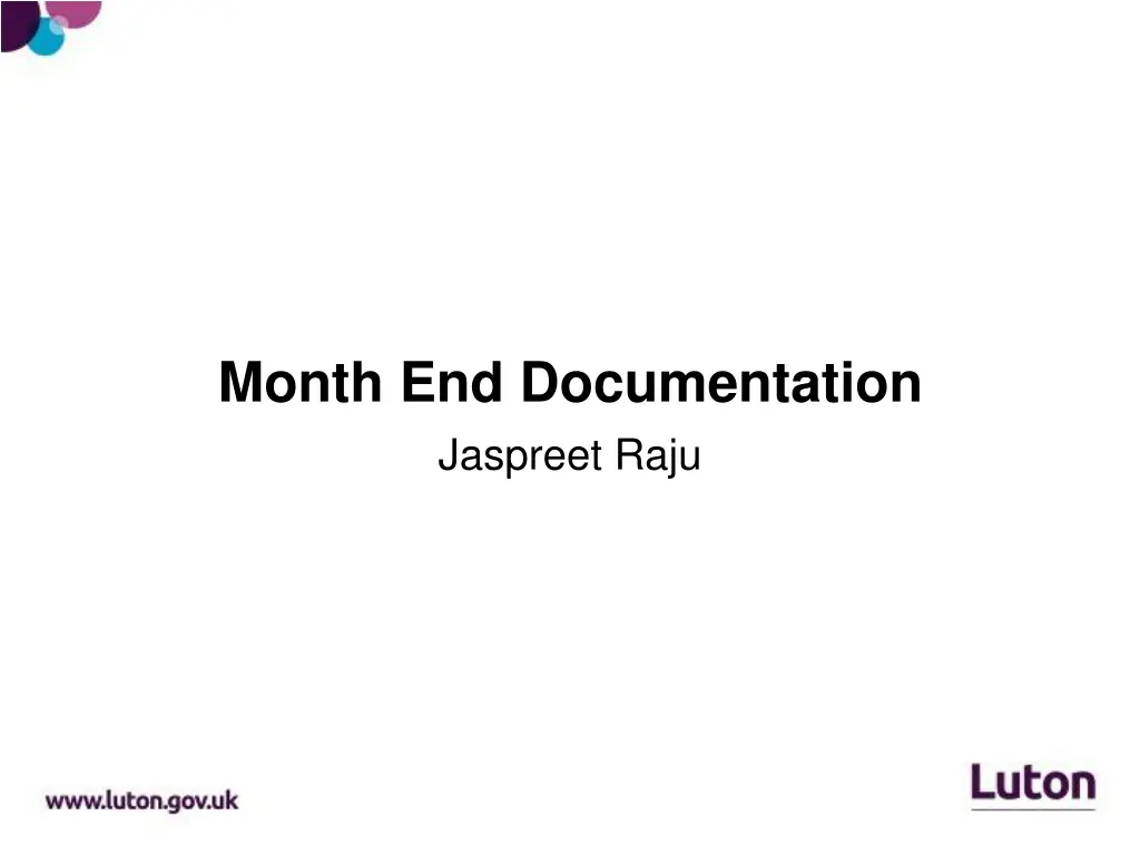 month end documentation
