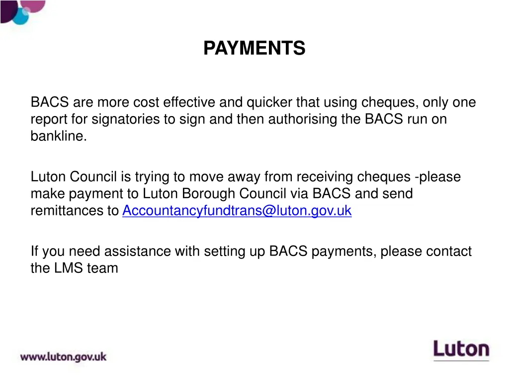 payments