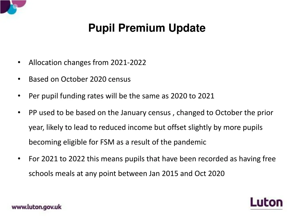 pupil premium update 1