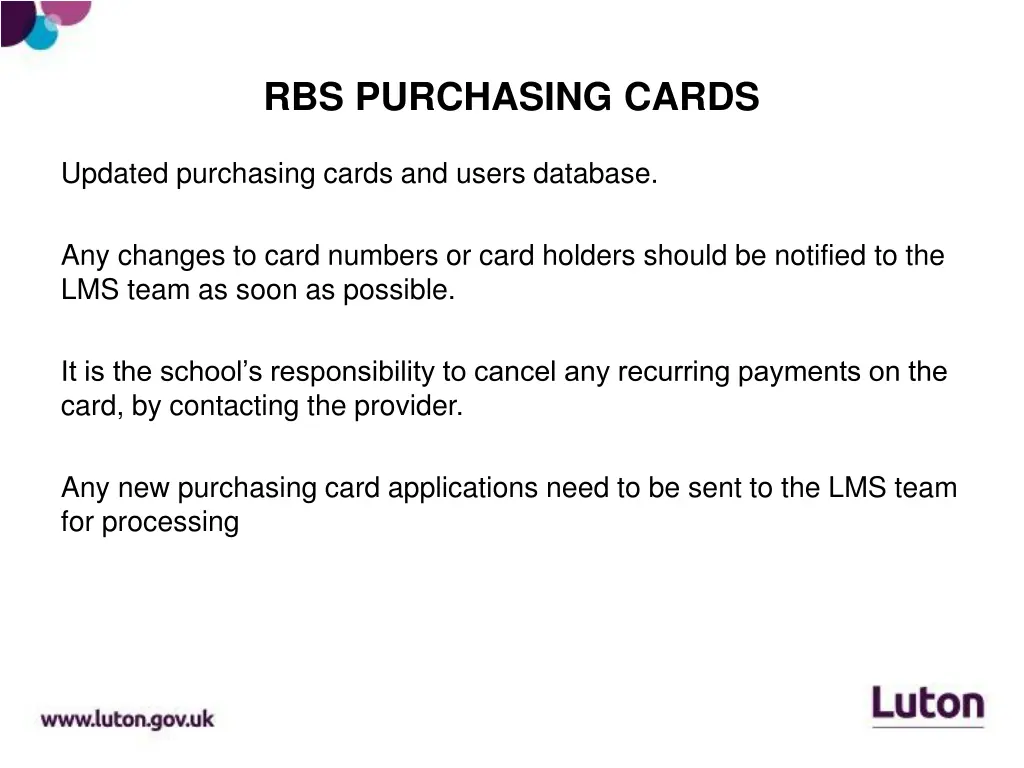 rbs purchasing cards