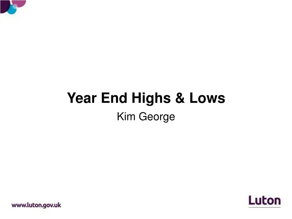 year end highs lows