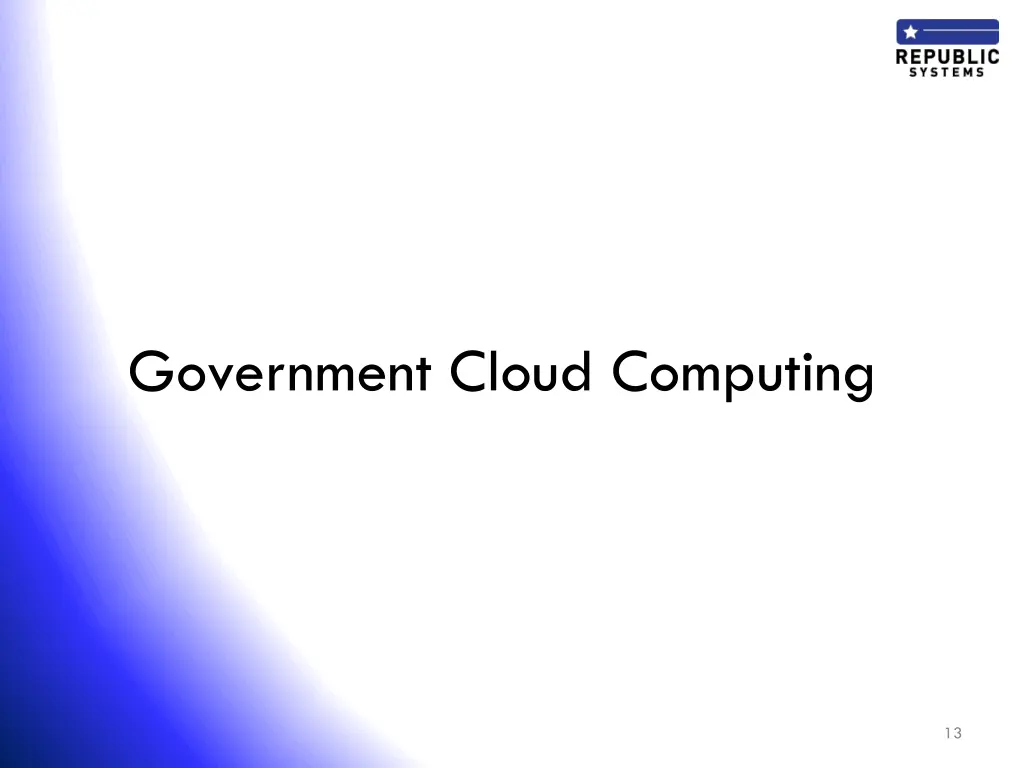 government cloud computing