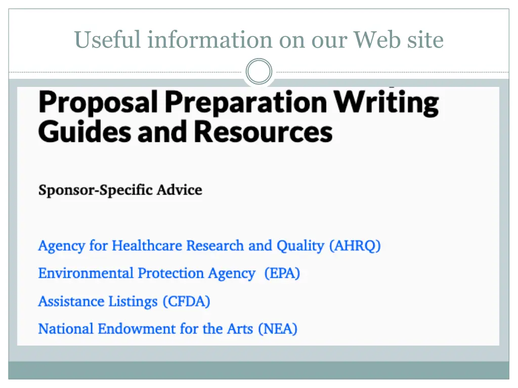 useful information on our web site