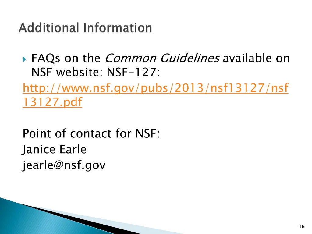 faqs on the common guidelines available