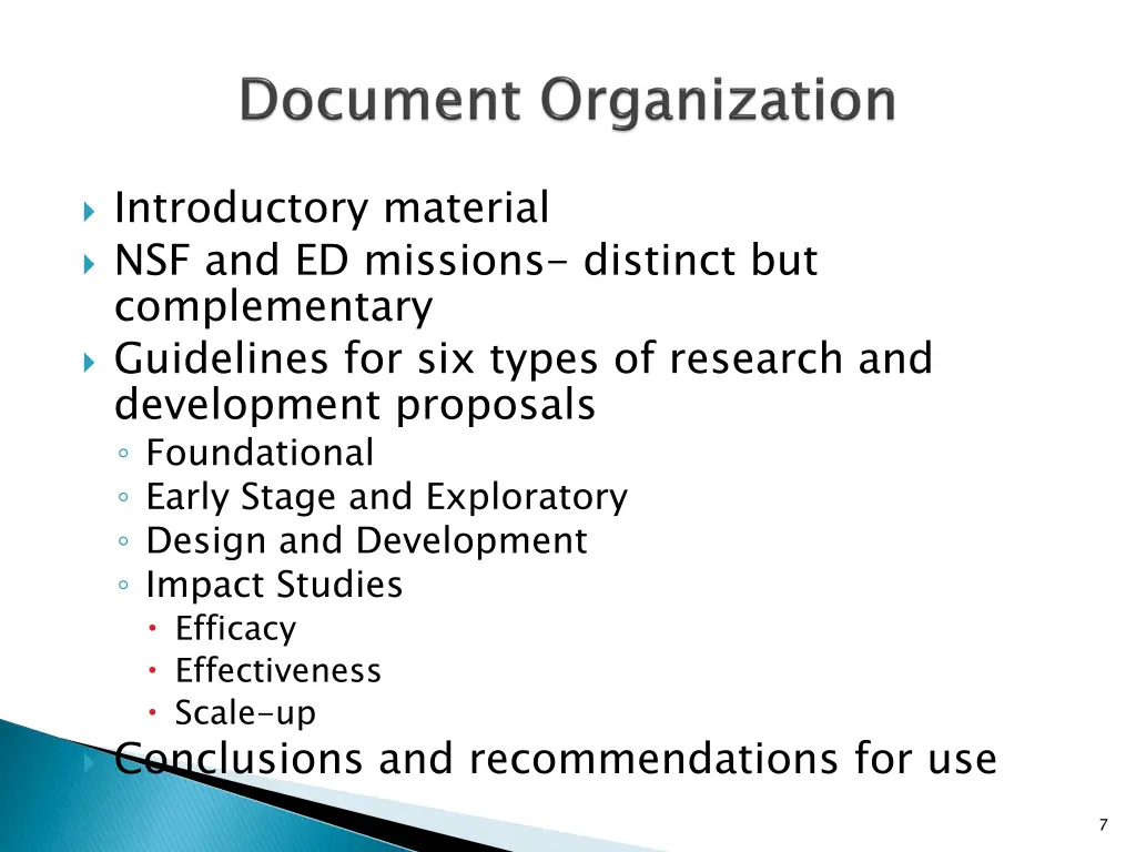 introductory material nsf and ed missions