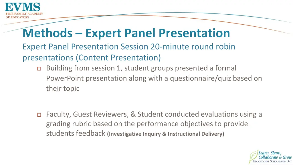 methods expert panel presentation expert panel