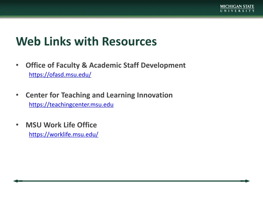 web links with resources