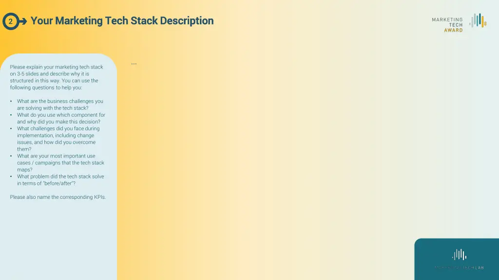 your marketing tech stack description your 1