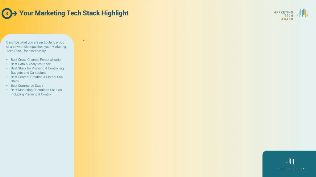 your marketing tech stack highlight your