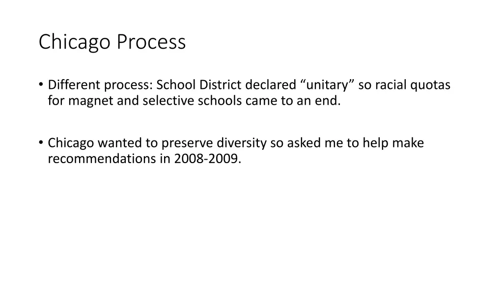 chicago process
