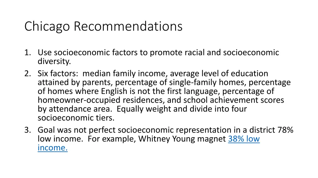 chicago recommendations