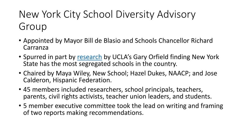 new york city school diversity advisory group