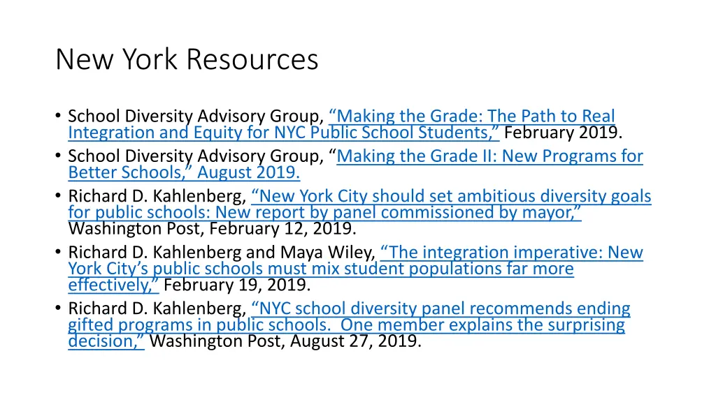 new york resources