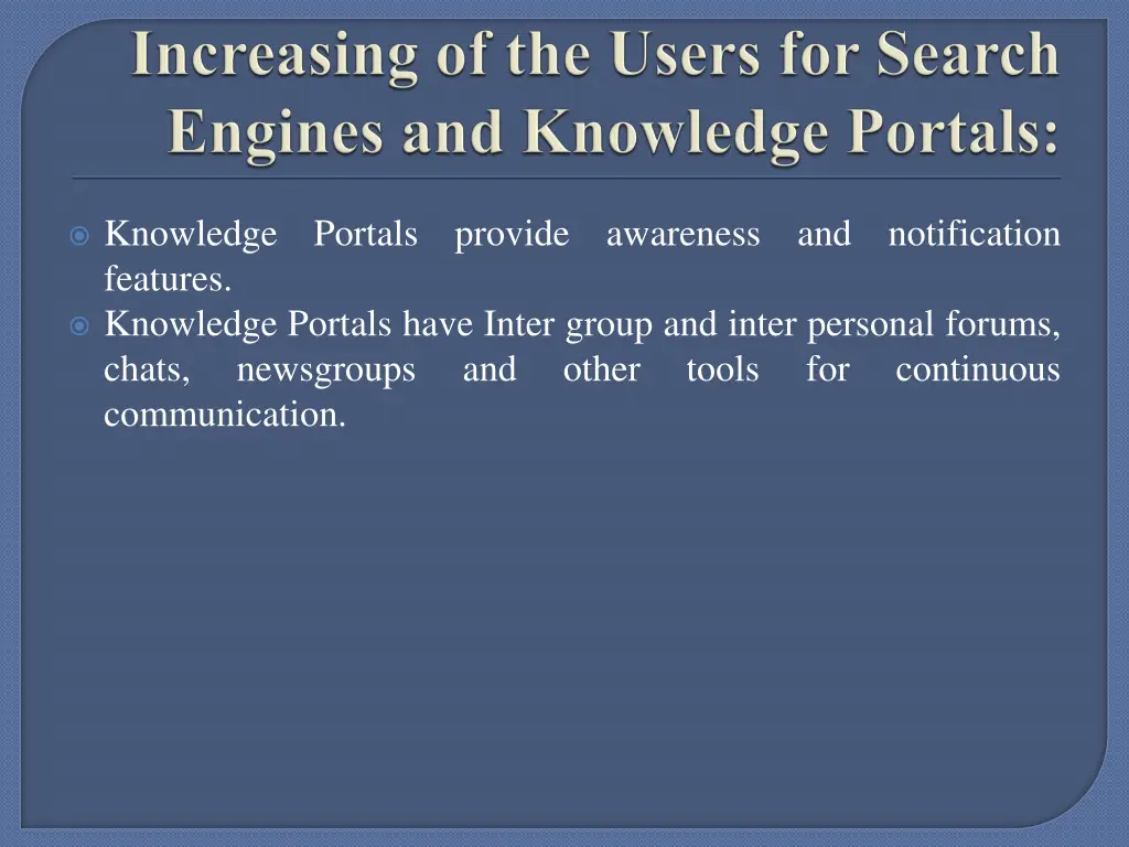 knowledge features knowledge portals have inter