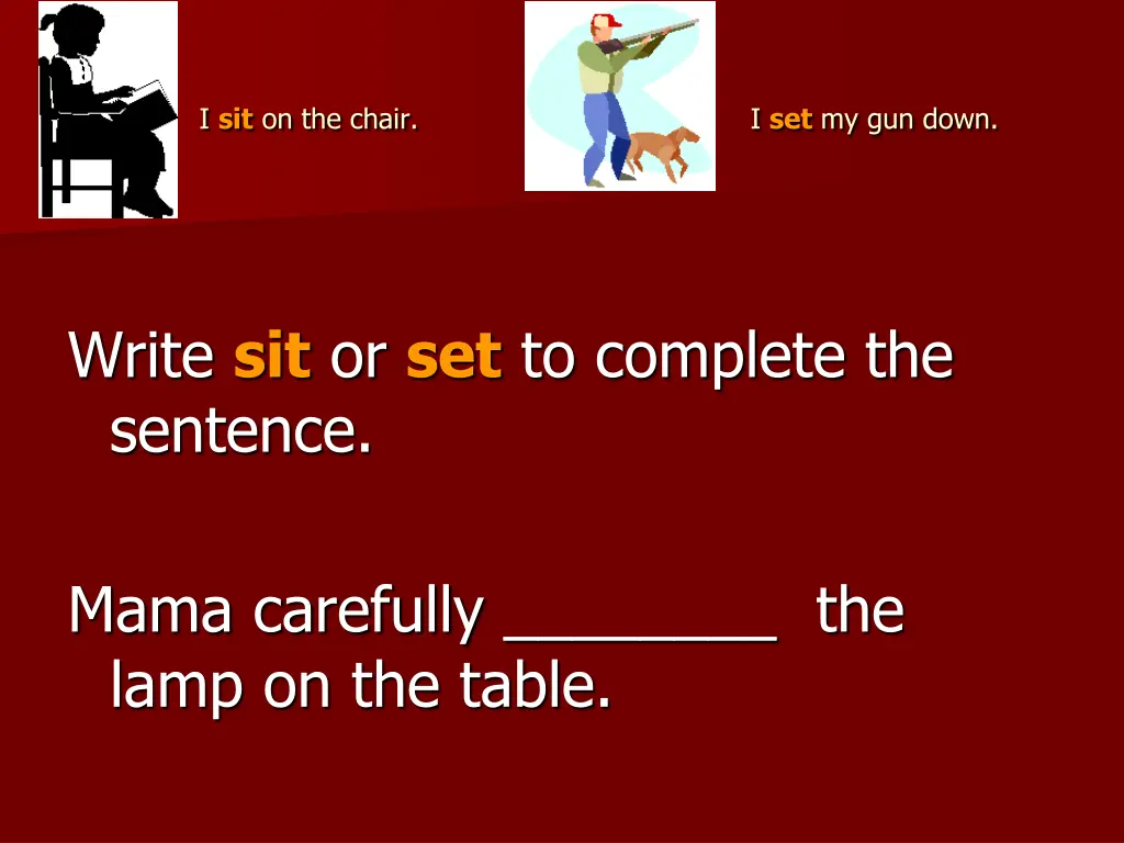 i sit on the chair 1