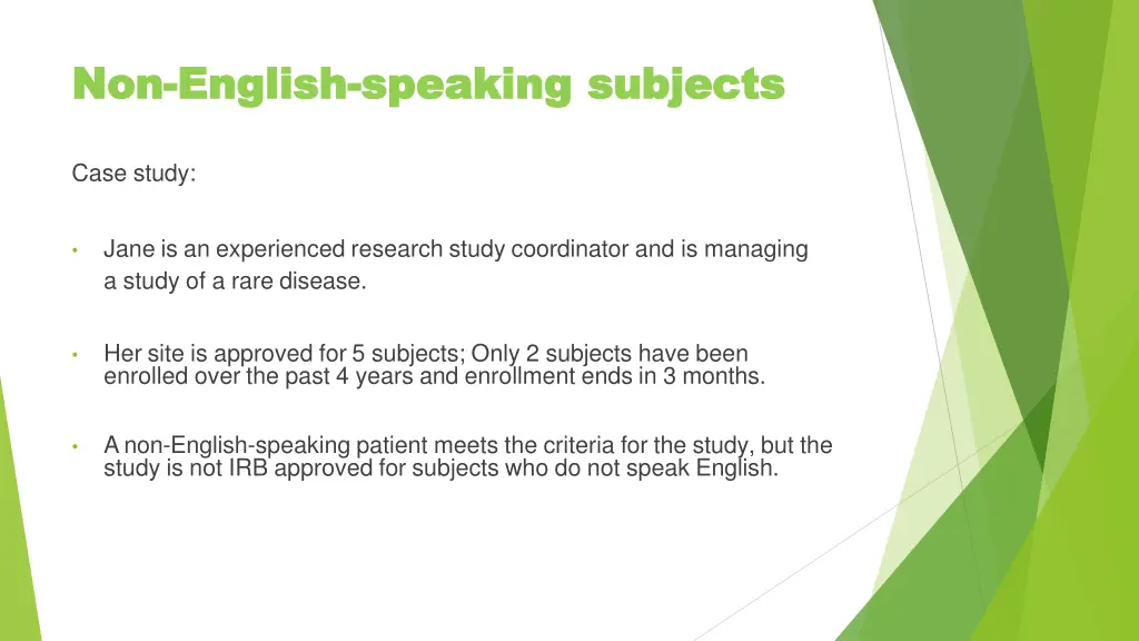 non non english english speaking