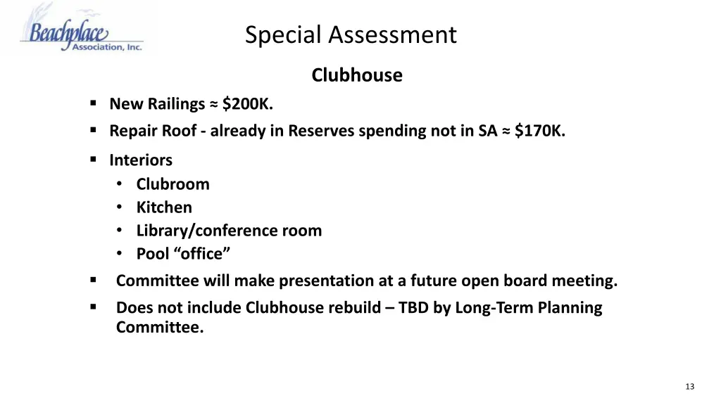 special assessment 12
