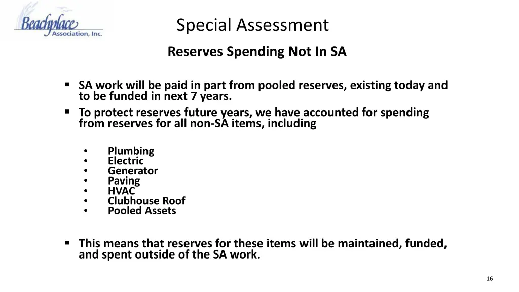 special assessment 15