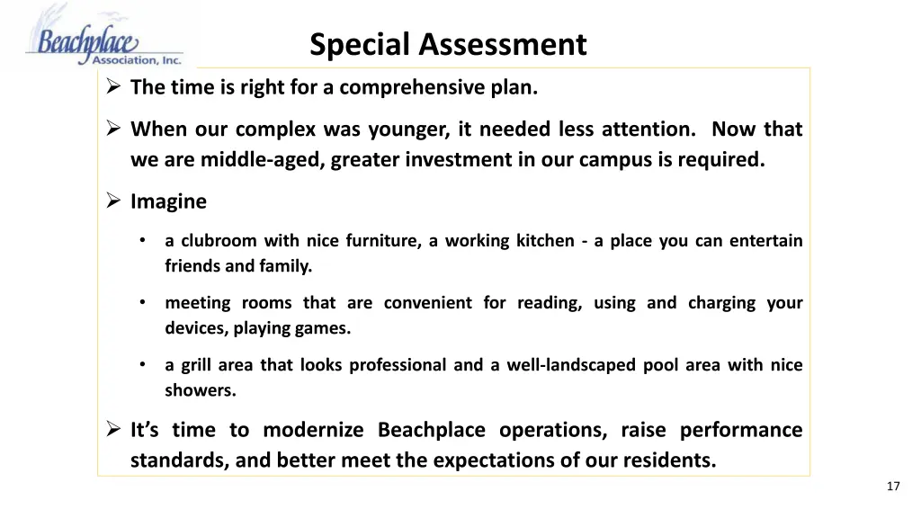 special assessment 16