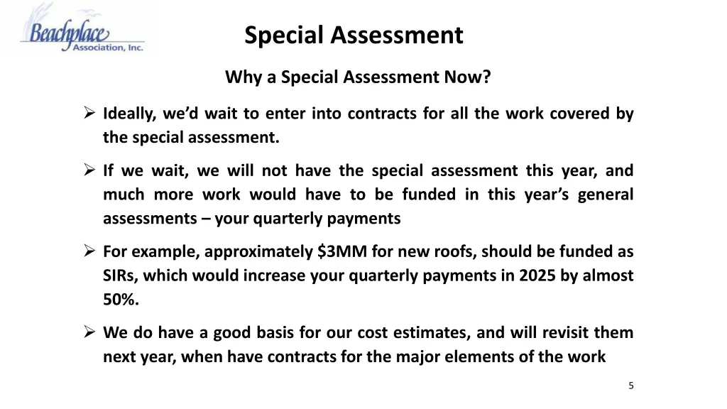 special assessment 4