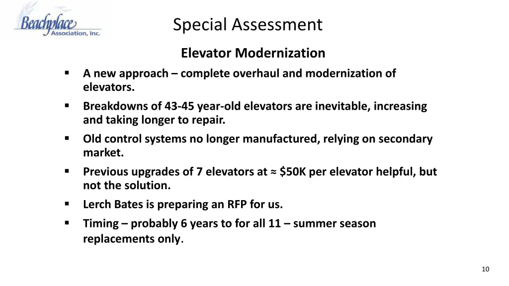 special assessment 9